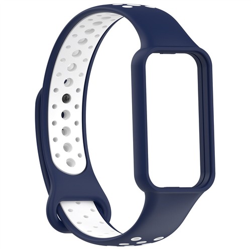 For Amazfit Band 7 Rubber Strap Sport Two-tone Round Hole Strap Sports Wristband - Picture 15 of 19