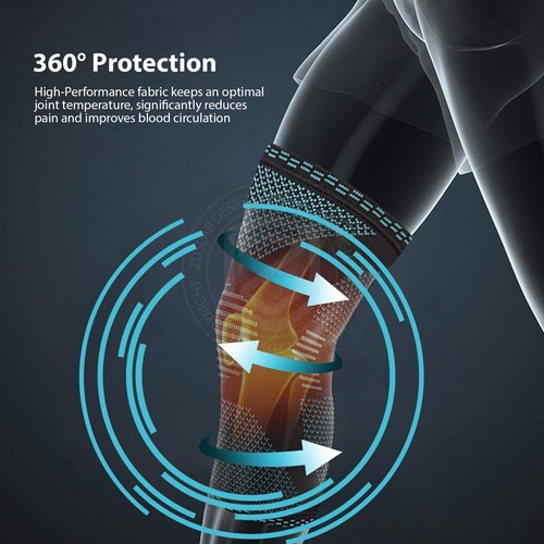 Knee Support Brace Compression Sleeve Arthritis Pain Relief Gym Sports Running - Picture 11 of 22