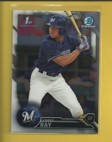 Corey Ray RC 2016 1st Bowman Chrome Draft Prospects Rookie Card #BDC ...