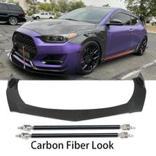 Front Lip Chin Bumper Body Kits Splitter Spoiler Carbon Fiber For Hyundai Velos
