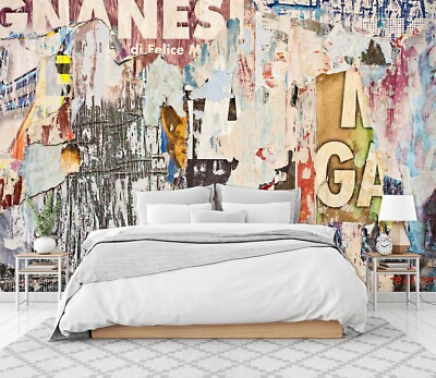 3D Bedroom Retro Doodle 38645NA Wallpaper Wall Murals Removable Wallpaper Fay