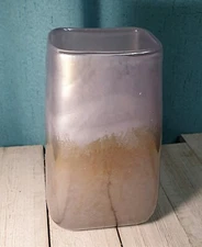 Gorgeous Art Glass Decorative Transparent Thick Gradient Flower Statement Vase