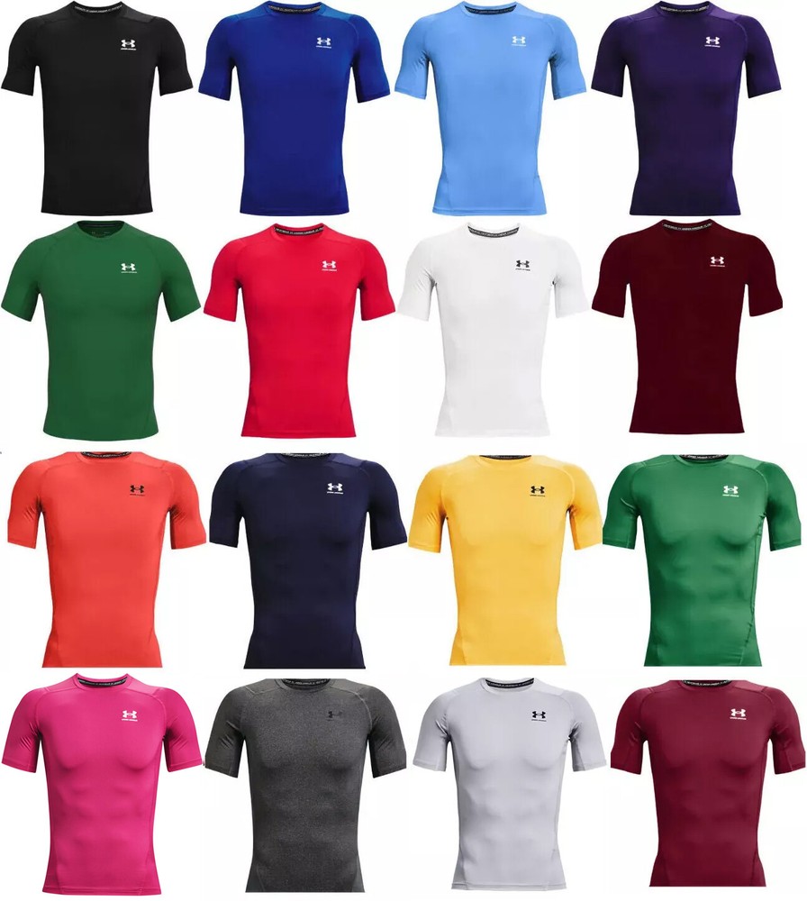 Under Armour Men's HeatGear Short Sleeve Compression Shirt-1361518-FREE SHIPPING