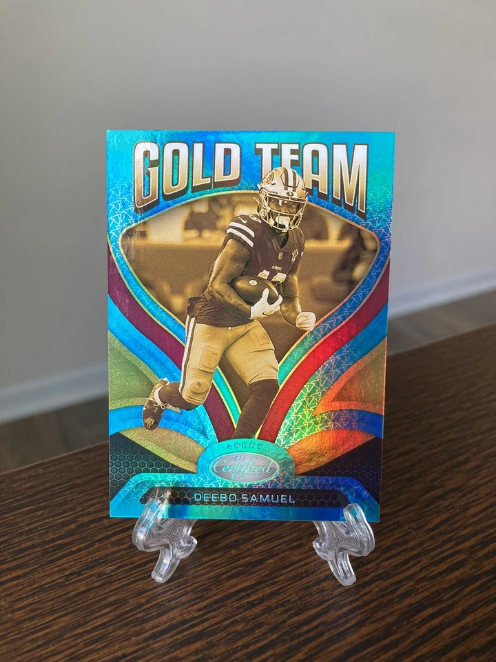 2022 Certified Deebo Samuel #5/50 Mirror Teal Gold Team RARE SP NM+ SF 49ers - Image 2 of 4