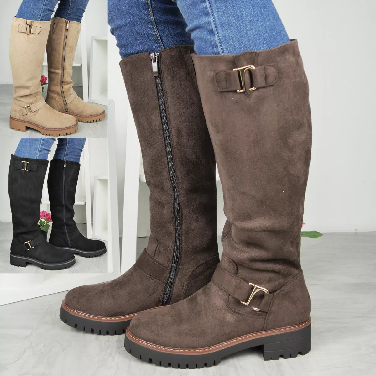 Stylish wide calf clearance boots