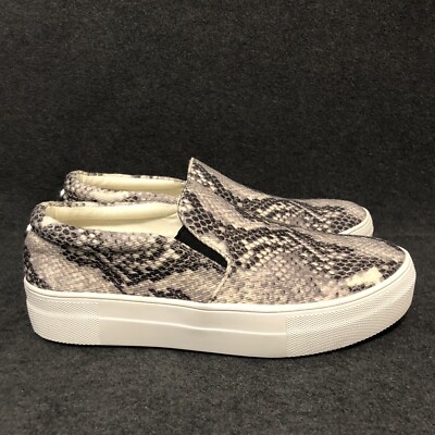 Steve Madden Shoes Womens Gills Platform Snake Print Slip On Sneakers Size  M