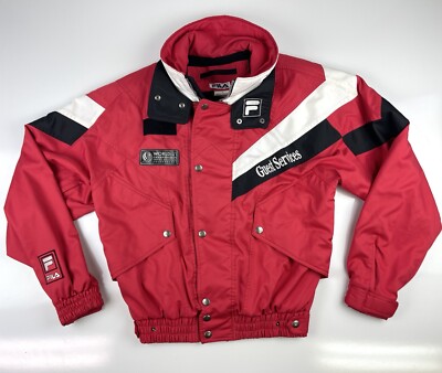 Rare Vintage Red Fila Ski Jacket Size Medium