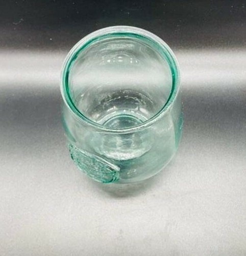 San Miguel Authentic 100% Recycled Glass Drinking Tumbler Cup Blueish Green 21oz - Picture 5 of 5