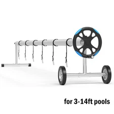 Above Ground Solar Cover Reel Upgraded Bearings for Swimming Pool up to 14' Wide
