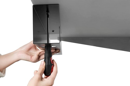 DIGITUS cable management rail - under-desk mounting - for cables, socket strips - Photo 7/10