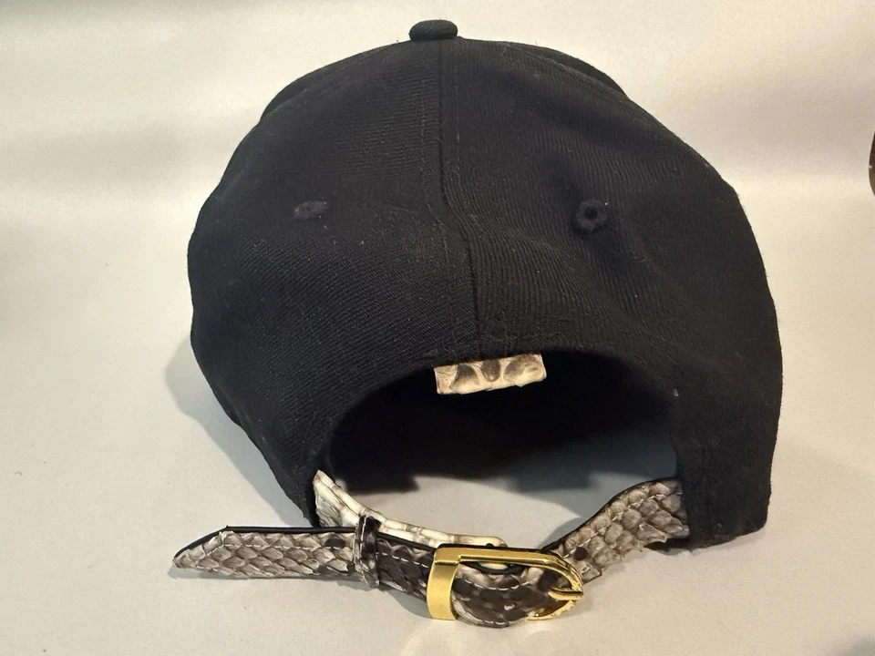 Custom New Era x ROC Nation 59Fifty Snake Skin Strap Back Cap. Black. Jay-Z Used - Image 3 of 4