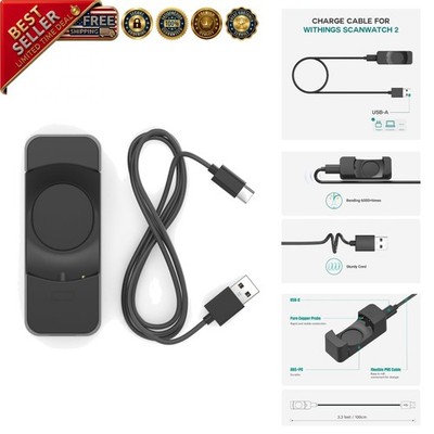 Charger Cable USB for Withings Scanwatch 2 Light Fast Charging Durable 1M