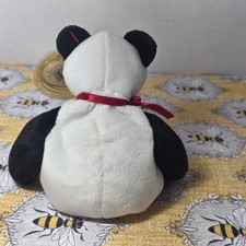 Ty Beanie Babies-Original Panda Bear Fortune Heart Tag 1997 Plush
