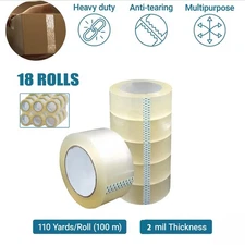 18 Rolls Shipping Packaging Box Packing Sealing Tape 2 mil 2" x 110 Yard 330FT