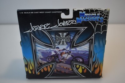 Jesse James West Coast Choppers Cherry CFL White 1:18 Scale Muscle