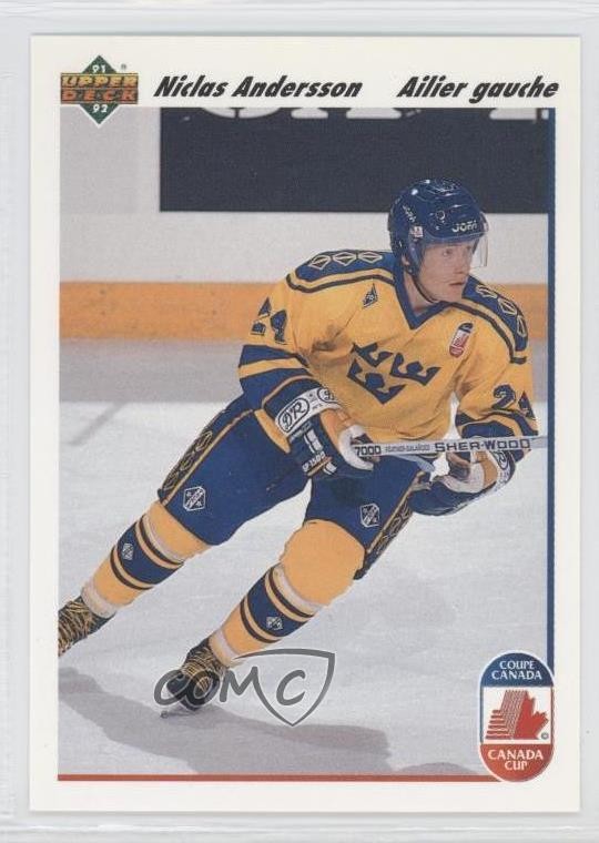 1991-92 Upper Deck Canada Cup French Niklas Andersson #29 Rookie RC 0a0