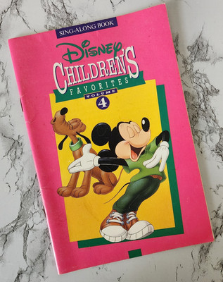 Vintage Sing Along Book Disney Children's Favorites Volume 4 Book