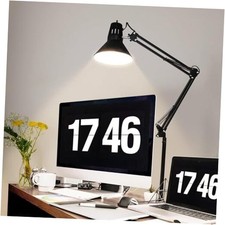 Desk Lamp w/A19 E26 LED Bulb for Home Office Extra Long with 5000K White Bulb