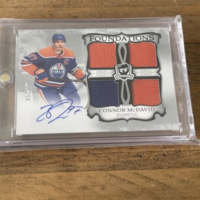 2023-24 UD The Cup Foundations Quad Jersey Auto Connor McDavid /15 #F-MC