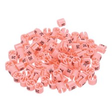 100 Pack Clothes Hanger Marker Number 26 Size Tag Fit 3mm Rod Pink
