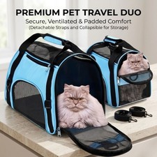 Pet Carrier Bag Breathable Mesh Cat Dog Travel Bag Portable Foldable Tote