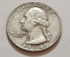 1964-D Washington Quarter • NMM 90% Silver • Strong Detail    X147