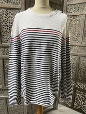 Pull marinière XL homme maille lin marine écru DEVRED