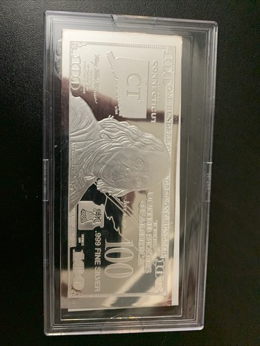 Staatssilber 100 Dollar Schein .999 Feinsilber The Federated Mint Ben Franklin one oz - Bild 17 von 23