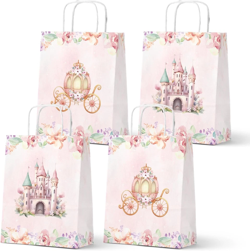 24 шт. сумки с ручками Princess Party Favor замок тыква коляска конфеты Go... - Изображение 4 из 4