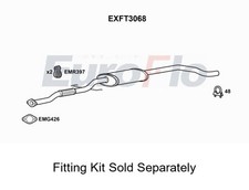 Rear Muffler Silencer Insert Fits Alfa Romeo MiTo Fiat EuroFlo EXFT3068