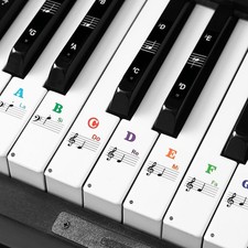 Piano Keyboard Stickers for 88/61/54/49 Key Removable Piano Key Labels Notes