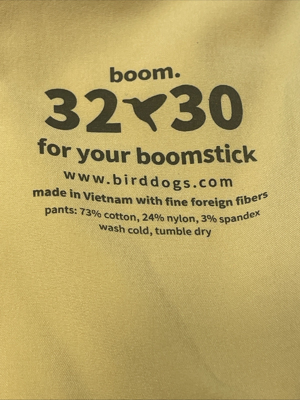 Bird Dogs Pants Mens 32x30 Boom For Your Boomstick Gray Chino Stretch Golf READ