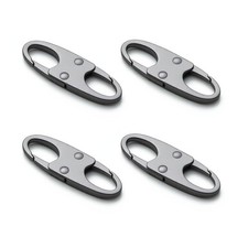 Anti-Theft Zipper Clips Carabiner Locks for Backpack Luggage Travel 4 Pcs Grey