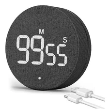  Desk Timer for Productivity Magnetic Digital Kitchen Timer Rechargeable Black