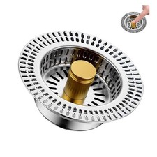 3 in 1 Kitchen Sink Drain Strainer, Stainless Steel Sink Drain Strainer, Anti...