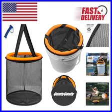 Floating Fish Basket for 5-Gallon Buckets - Foldable & Portable Fishing Net