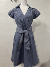 VTG Y2K Converse One Star Fit and Flare Over Lay Dress with Belt SZ 10 Blue