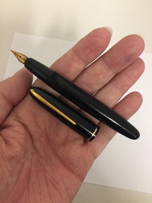 Vintage Junior Waterman Cartridge Fountain Pen 18k Nib with Leather Case