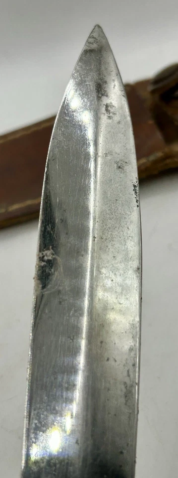 Cuchillo Mid Century CASE XX Doble Borde “Pegatina Cerdo” Daga Funda Org Usado Foto 4 de 4