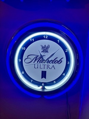 Michelon Ultra Beer Bar Tavern Pub Man Cave Store Neon Style LED Clock Sign