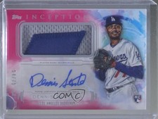 2019 Topps Inception Magenta 54/75 Dennis Santana #IAP-DS Patch Auto 4wu