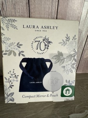 Neu ~ Laura Ashley 70 Jahre Kompaktspiegel mit Tasche