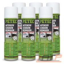 6x PETEC 500ml INTENSIV-SCHAUMREINIGER SPRAY INNENRAUMREINIGER POLSTER GLAS