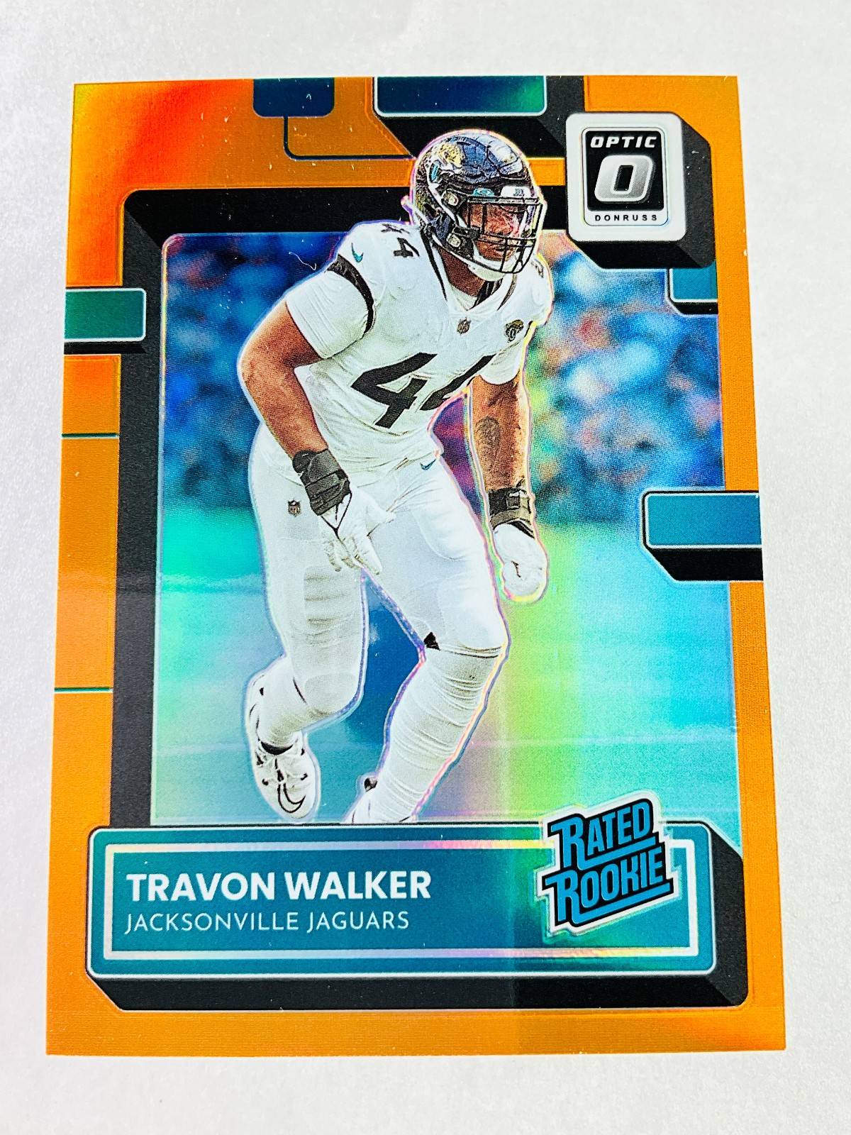 2022 Panini Donruss Optic Travon Walker Orange Holo Rookie Prizm /199 #225
