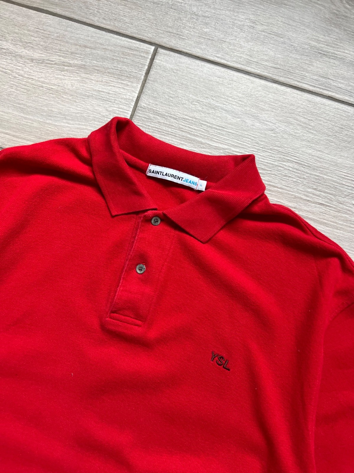 Polo rossa Yves Saint Laurent YSL taglia L