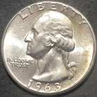1963 SILVER WASHINGTON QUARTER COIN