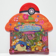  Korea Exclusive Pokemon Chillin' Summer Days Flake Stickers 30pcs Official New