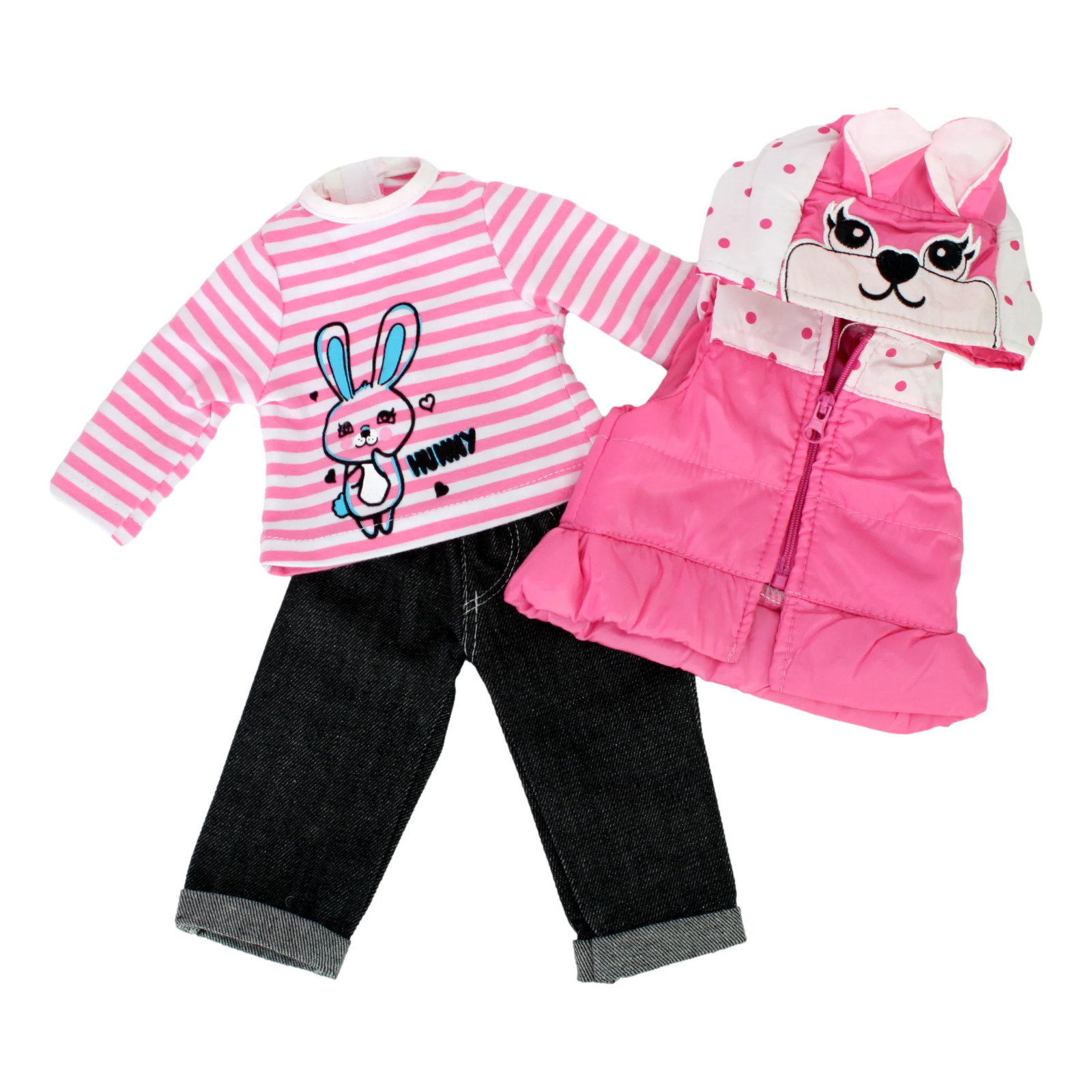 Bunny 3 pc Outfit for Easter 18" Doll Clothes Fits American Girl Doll