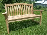 Teak Sitzbank Bank Gartenbank Holzbank Teakbank Parkbank Schlossgarten 120Cm
