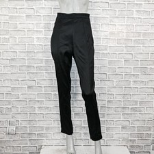 House of CB London Women's Black Satin Theodora Pants high Rise size Small